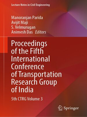 cover image of Proceedings of the Fifth International Conference of Transportation Research Group of India